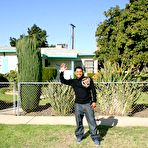 First pic of Dirty blonde Jaelyn Fox chokes with the Latin dick then gets hardly hammered by it