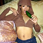 Second pic of Ebony MILF showing her huge melons and hairy pussy in these hot sex photos