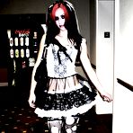 First pic of Steamy gothic party with horny Dawn Avril as a bride playing around and having her tits kissed