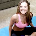 Second pic of Flexy teen with vast tits Megan Fenox slipping off her sport outfit at Teenage Pussy Pics