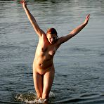 First pic of Naked babe drying herself off