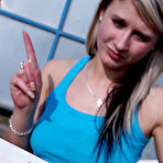 Third pic of Slutty girl Kelly Candy fucks a dude and jacks him off in the public for some money