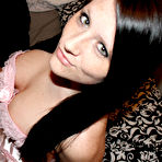 Third pic of Gorgeous brunette in corset and panty Freckles is doing hot show on web camera