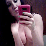Second pic of Freckles is a busty brunette who loves to show off her nice boobs and be sexy like a whore