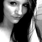 First pic of Erotic fishnet dress is covering the naked body of young looking chick Freckles