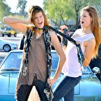 First pic of Having bared their sexy bottoms off cute Raylene FTV and Romi FTV stay in doggy in the street