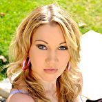 Second pic of Lyla Ashby in Perky and Flirty: Busty Solo Titty Play Poolside