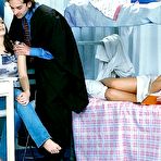 First pic of Monica Sweet and Eve Angel blow a guy together before getting their slits fucked and licked