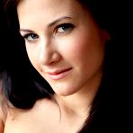 Fourth pic of Brunette girl Lauren Lace is smiling and awarding viewers with the hot shaved pussy