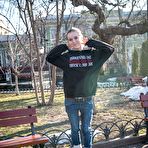 First pic of Black stockings girl Dana P is demonstrating her shaved pussy smile on the camera