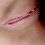 Fourth pic of Natural teen blonde Dana P poses in hot stockings and reveals her delicious shaved cunt