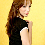 First pic of Playful Charlie Laine proudly demonstrates her tight pussy after she peels off her black underwear