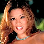 Second pic of Smoking hot asian Charmane Star strips off her rosy bikini at the poolside