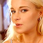 First pic of Blonde with cigarette Nikki Sun takes off her dress and panties then plays with dildo