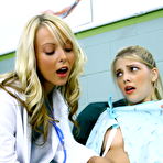 Third pic of Lesbian blondes Jana Cova and Jana Jordan lick and dildo fuck in pose 69