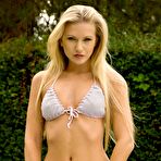 First pic of Blonde babe Heather Lightspeed with apple ass and shaved snatch bares it all in the open air