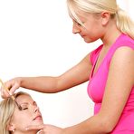 First pic of Katerina Covet and Johanna Sapphic stick their tongues between each others pussy lips