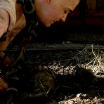 Second pic of SexPreviews - Abigail Annalee is metal bound outdoors and stuck in the mud