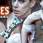 Fourth pic of SexPreviews - Bobbi Dylan naked brunette is metal bound in a dark dungeon