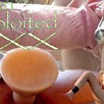 Fourth pic of SexPreviews - Abigail Dupree is bound outdoors with gag her pussy toy and cock fucked by maledom