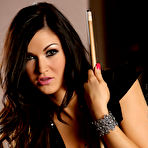 First pic of Kendall Karson Foxy Brunette Pornstar Flashes on Pool Table