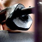 Third pic of Slim Lily Carter with perky boobs gets her tight holes fucked by dildo machines and squirts
