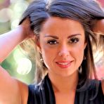 Fourth pic of Immaculate lady Paige FTV in elegant black dress flashes her shapely tits and slit