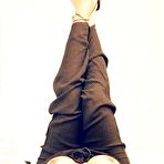 Second pic of Olivia OLovely pulls her boobs out while posing in black suit and blue bikini