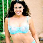 Third pic of Olivia OLovely pulls her boobs out while posing in black suit and blue bikini