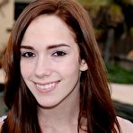 First pic of Denim shorts exotic redhead gets naked next to a swimming pool - IamXXX.com