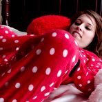 First pic of PJs-wearing busty teen spreading her pussy lips and playing around - IamXXX.com
