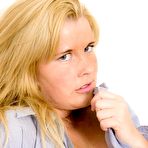 First pic of Pouty blonde with black panties and a fat body gets naked on cam - IamXXX.com