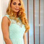 First pic of Wavy-haired and exotic-looking blonde teasing her dripping pussy - IamXXX.com