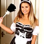 First pic of Danni B Sexy Blonde Maid Strips