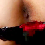Second pic of Naughty japanese doll in stockings gets her butt fingered on the sofa at Japanese Whores