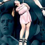 First pic of SexPreviews - Scarlet De Sade high heels blonde is bound in rope and naked body toyed