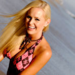 Third pic of Katie Lohmann Busty Blonde Bikini Model at the Beach