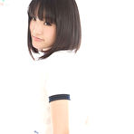 Second pic of Japanese teen cutie Honoka gets sassy in her gym shorts, revealing something sinister and green underneath