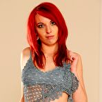 First pic of Redheaded teen takes off her blue panties to enjoy some fingering - IamXXX.com