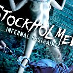 First pic of SexPreviews - Lux Lives high heels submissive in blue dress is bound and dominated