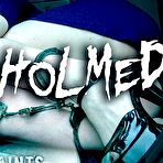 Fourth pic of SexPreviews - Lux Lives high heels submissive in blue dress is bound and dominated