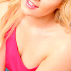 First pic of Amy Green Busty British Blonde Strips in Stockings Pictures Gallery for Only Tease