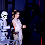 Fourth pic of Stella Cox in Deep Space Anal Cramming: A Princess Threesome Penetration