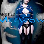 First pic of SexPreviews - Kitty Dorian in black stockings is rope tied and exposed pussy toyed by maledom