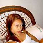 Second pic of Two thai bar girls posing in bed and fucking a tourist