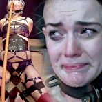 Fourth pic of SexPreviews - Abigail Annalee put in a cage and bound for sex toying by master James