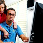 Second pic of Veronica Avluv gets drilled by the computer technician