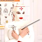 Fourth pic of Look at DDF Network, Super curvy latex women go wild and crazy in the clinic
