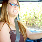 Second pic of Horror scream queen Amera LaVey wetting her jeans pants pissing