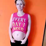 Second pic of Pregnant wife with big belly & milky tits spreads | Amateur Cool